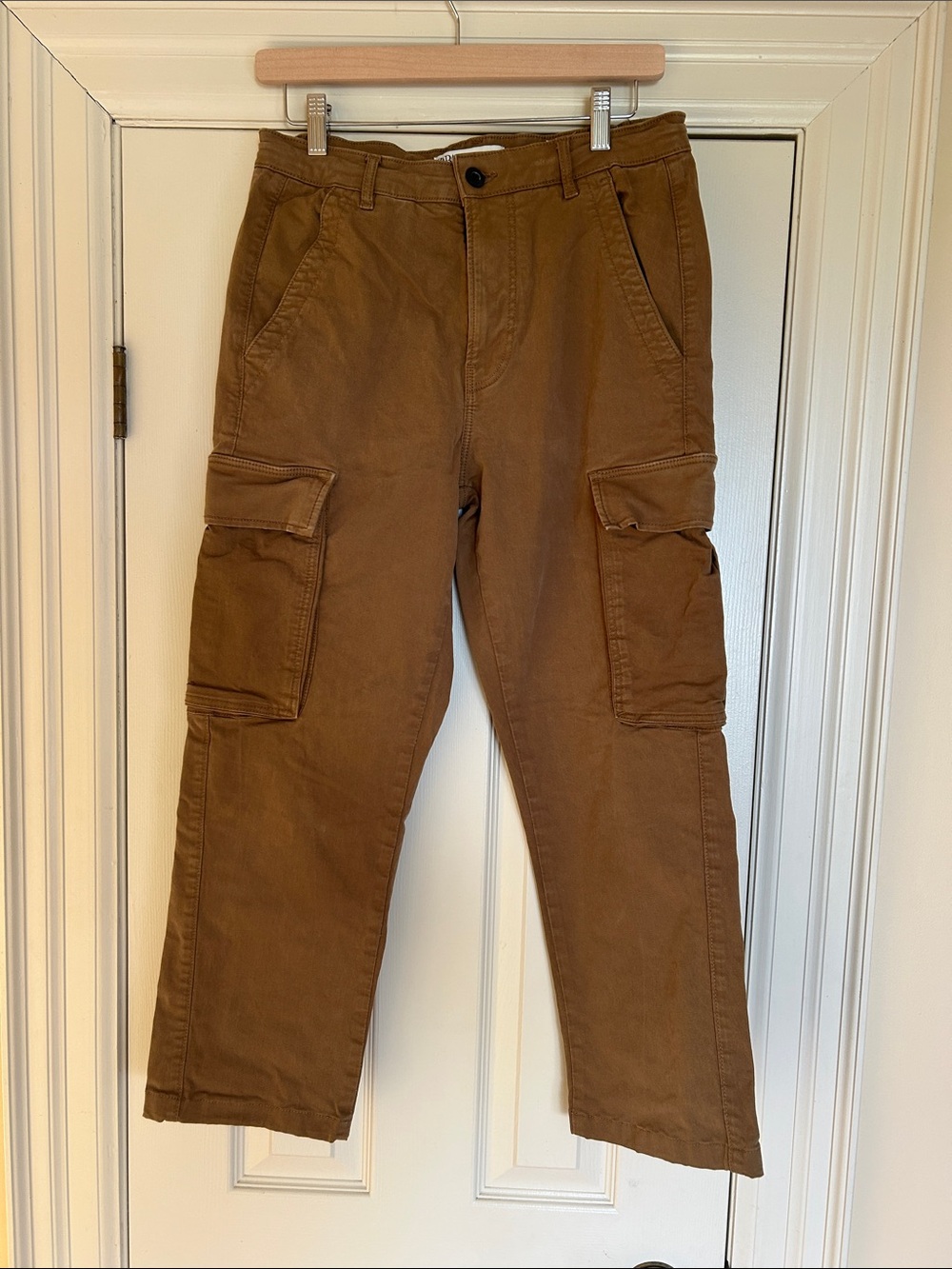 straight ‘Zara x creators’ cargo pants, 30x30/32 adjustable, brown